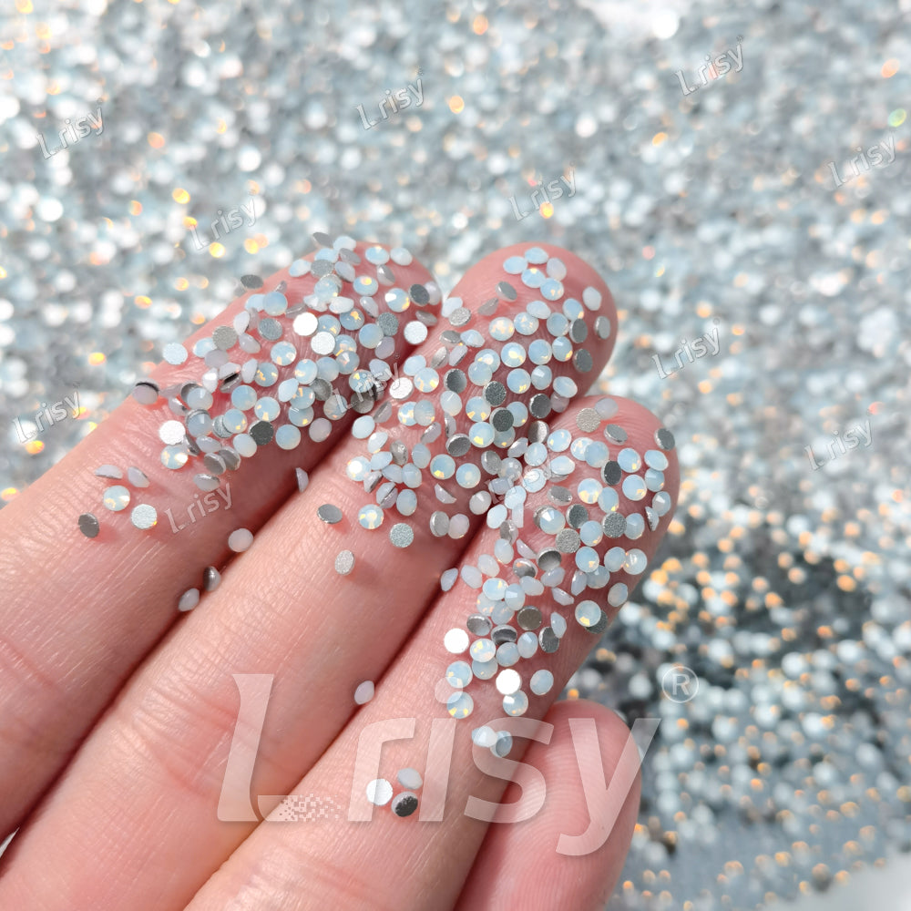 1.9-2.1mm Snow Opal Flat Back Rhinestones FBRS026