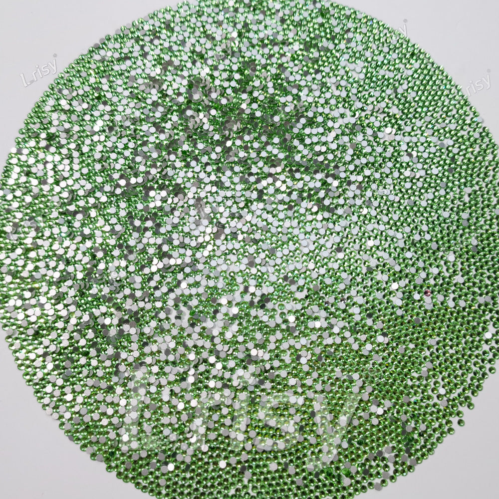 1.9-2.1mm Light Green Flat Back Rhinestones FBRS007