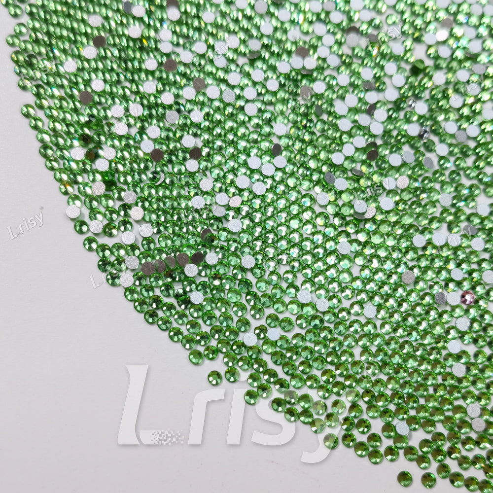 1.9-2.1mm Light Green Flat Back Rhinestones FBRS007