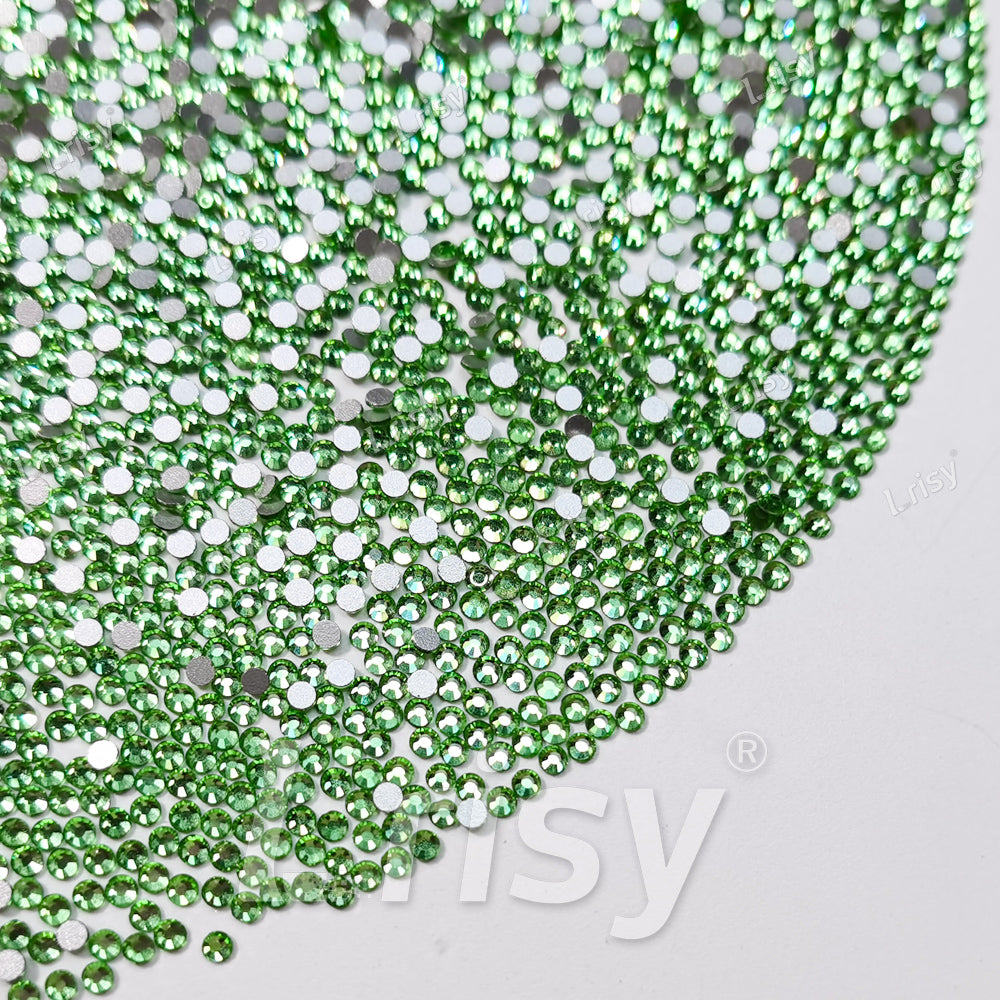 1.9-2.1mm Light Green Flat Back Rhinestones FBRS007