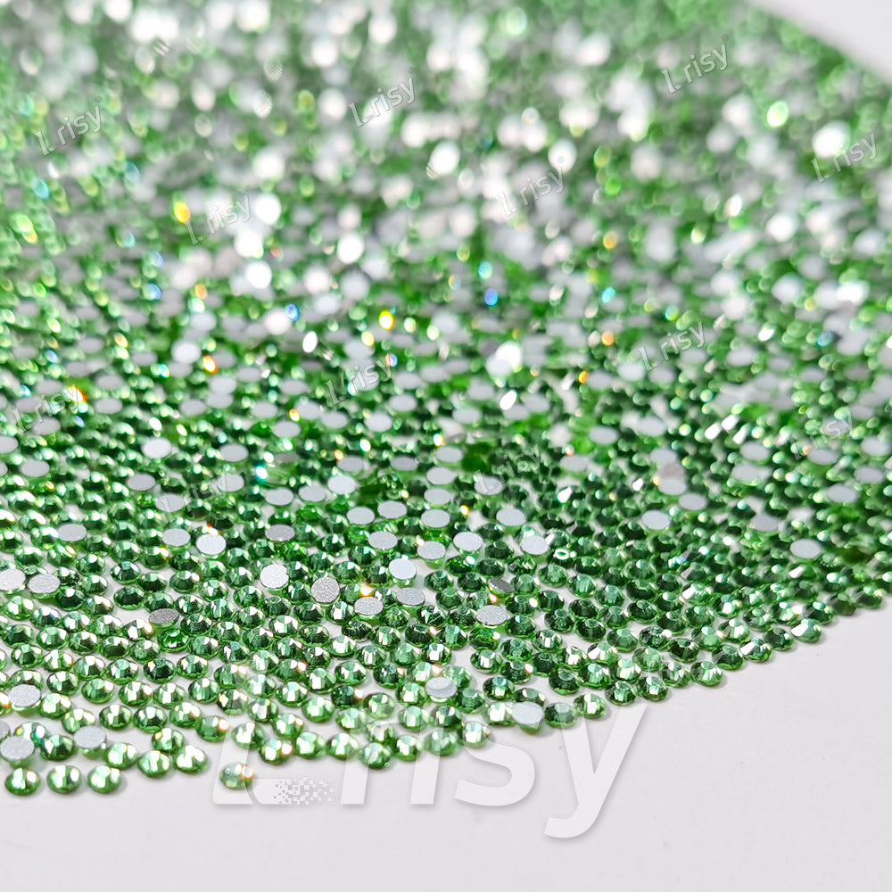 1.9-2.1mm Light Green Flat Back Rhinestones FBRS007