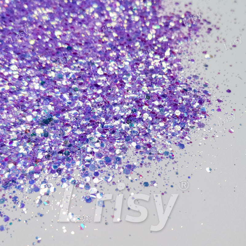 Fluorescent Mauve (Light Purple) General Mixed Iridescent Glitter BBS003