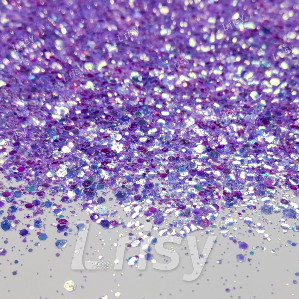 Fluorescent Mauve (Light Purple) General Mixed Iridescent Glitter BBS003
