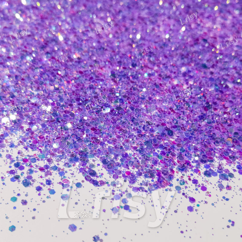 Fluorescent Mauve (Light Purple) General Mixed Iridescent Glitter BBS003