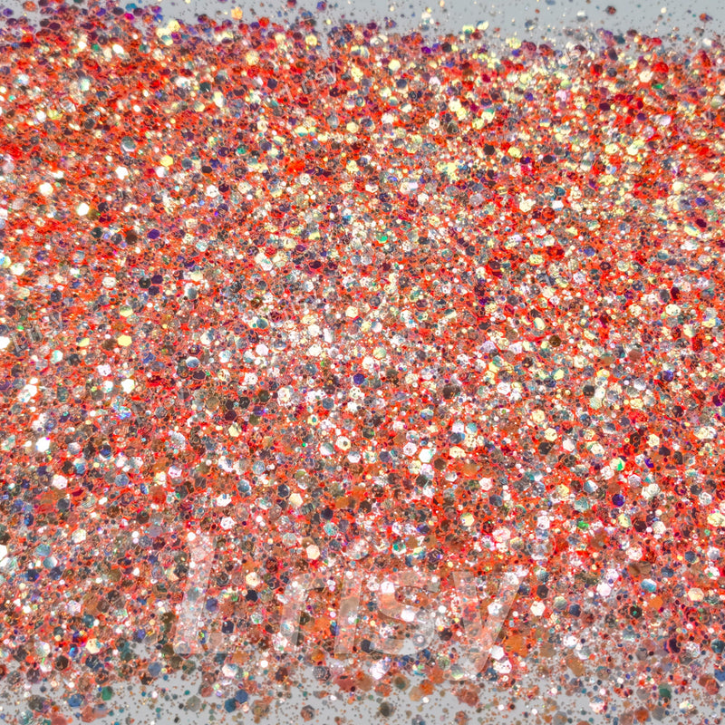 Fluorescent Carrot Orange General Mixed Iridescent Glitter BBS002
