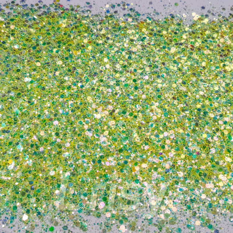 Fluorescent Lemon Yellow General Mixed Iridescent Glitter BBS005