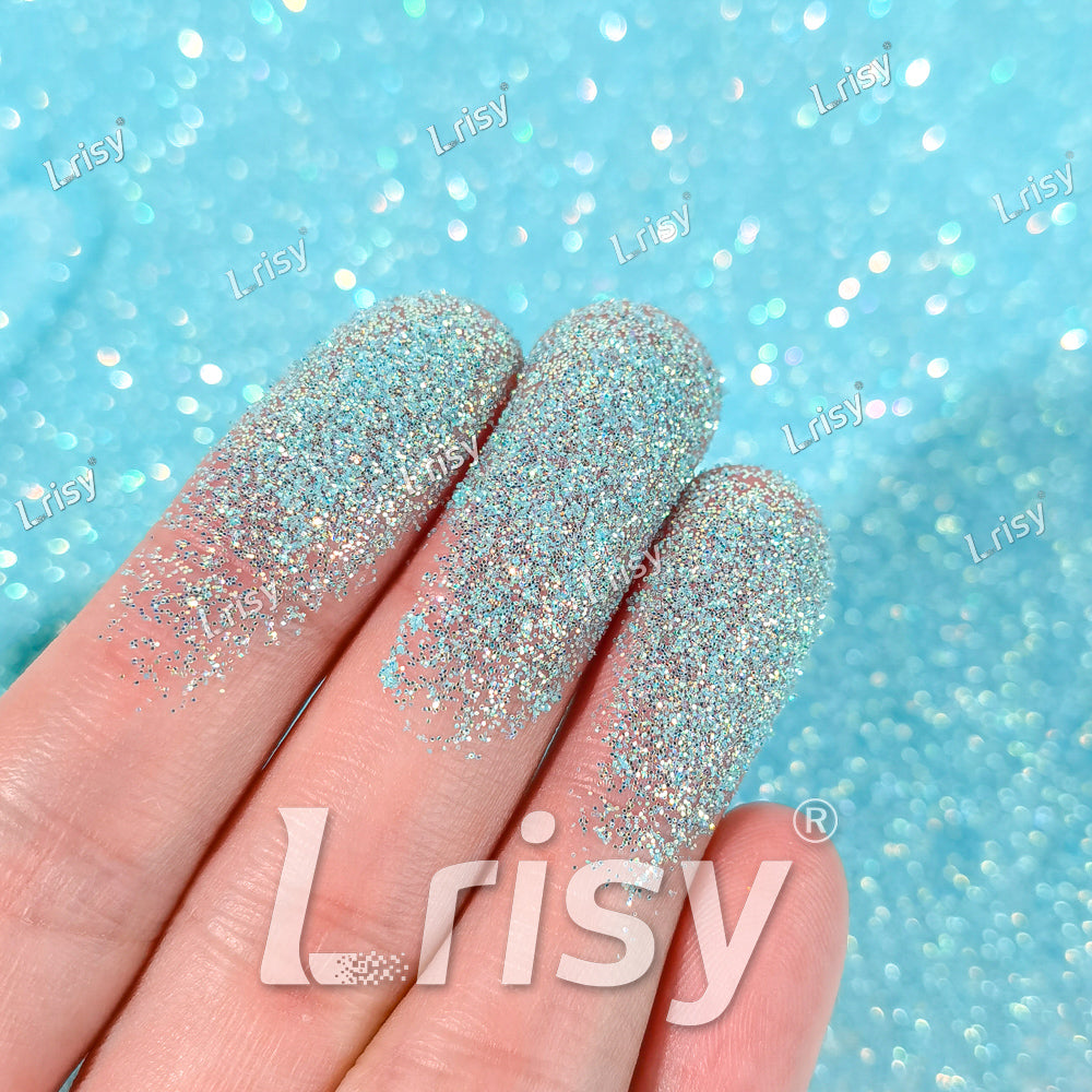 0.2mm Fluorescent Sky Blue Iridescent Glitter BBS004