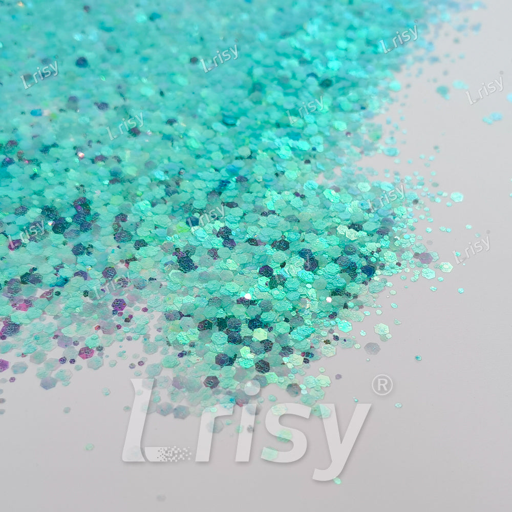 Fluorescent Mint General Mixed Iridescent Glitter BLC25