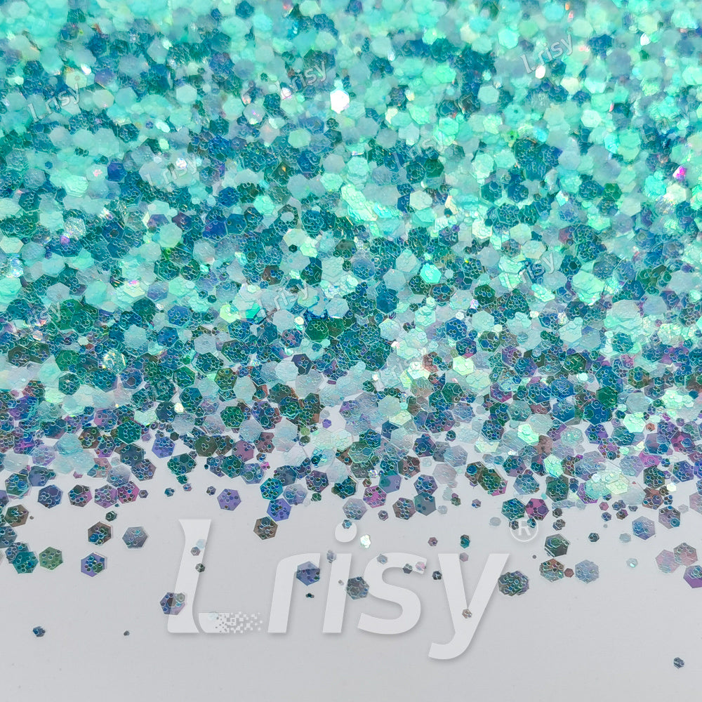 Fluorescent Mint General Mixed Iridescent Glitter BLC25