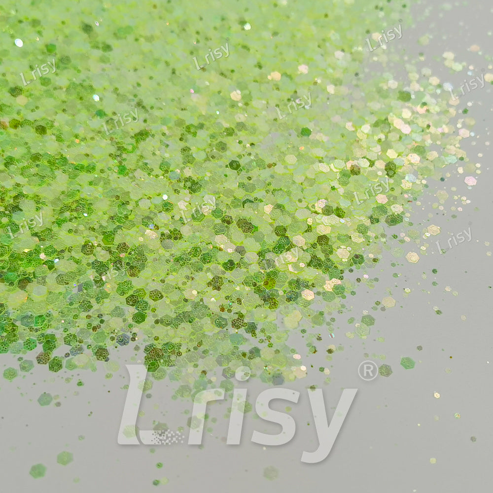 Fluorescent Lime General Mixed Iridescent Glitter BLC23