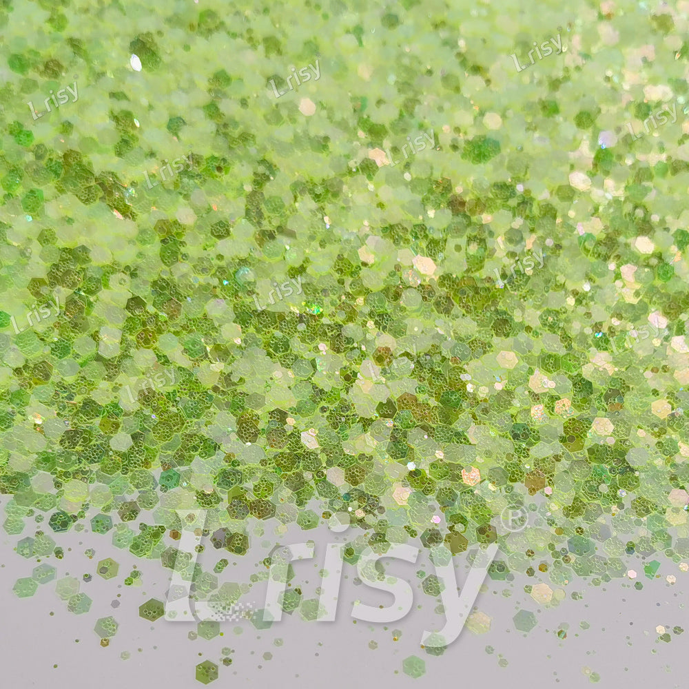 Fluorescent Lime General Mixed Iridescent Glitter BLC23