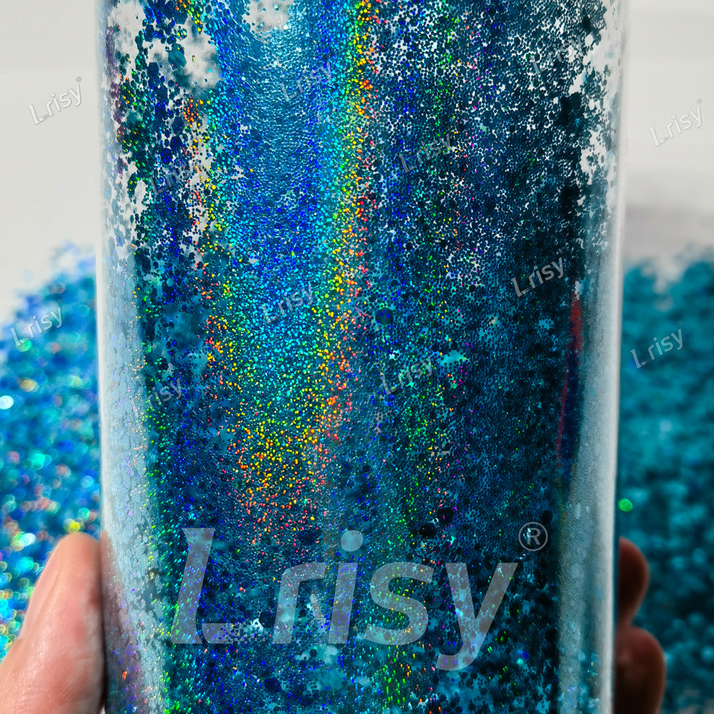 Starlight Holographic Lake Blue General Mixed Glitter GLB0711
