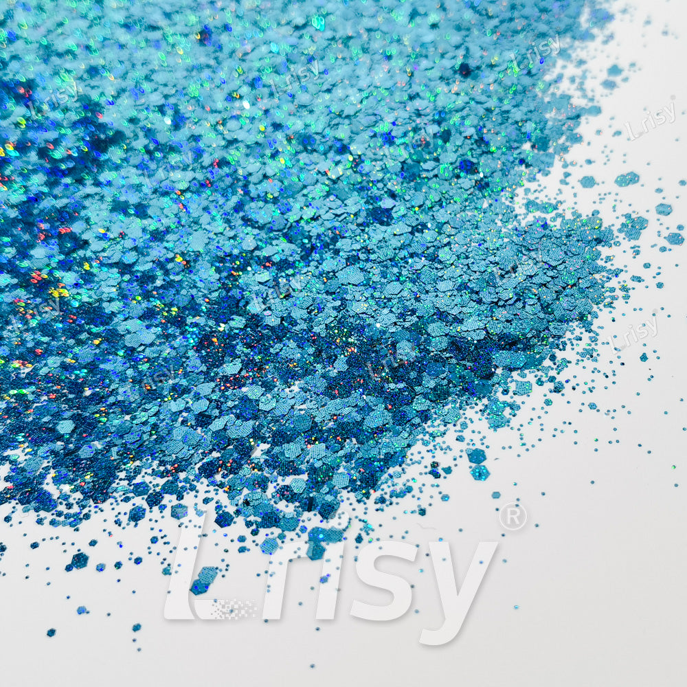 Starlight Holographic Lake Blue General Mixed Glitter GLB0711