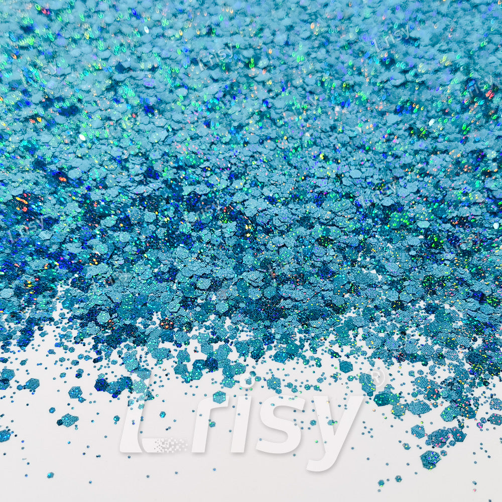 Starlight Holographic Lake Blue General Mixed Glitter GLB0711