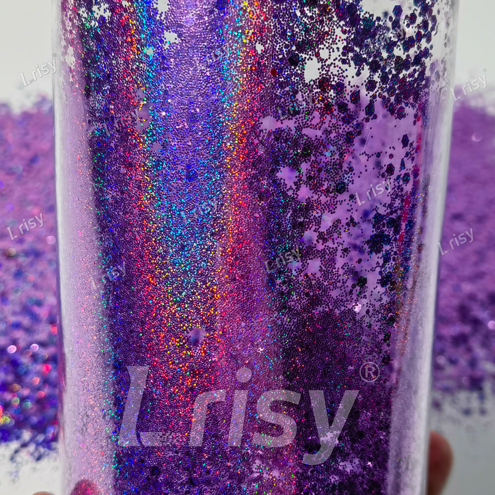 Starlight Holographic Violet General Mixed Glitter GLB0806