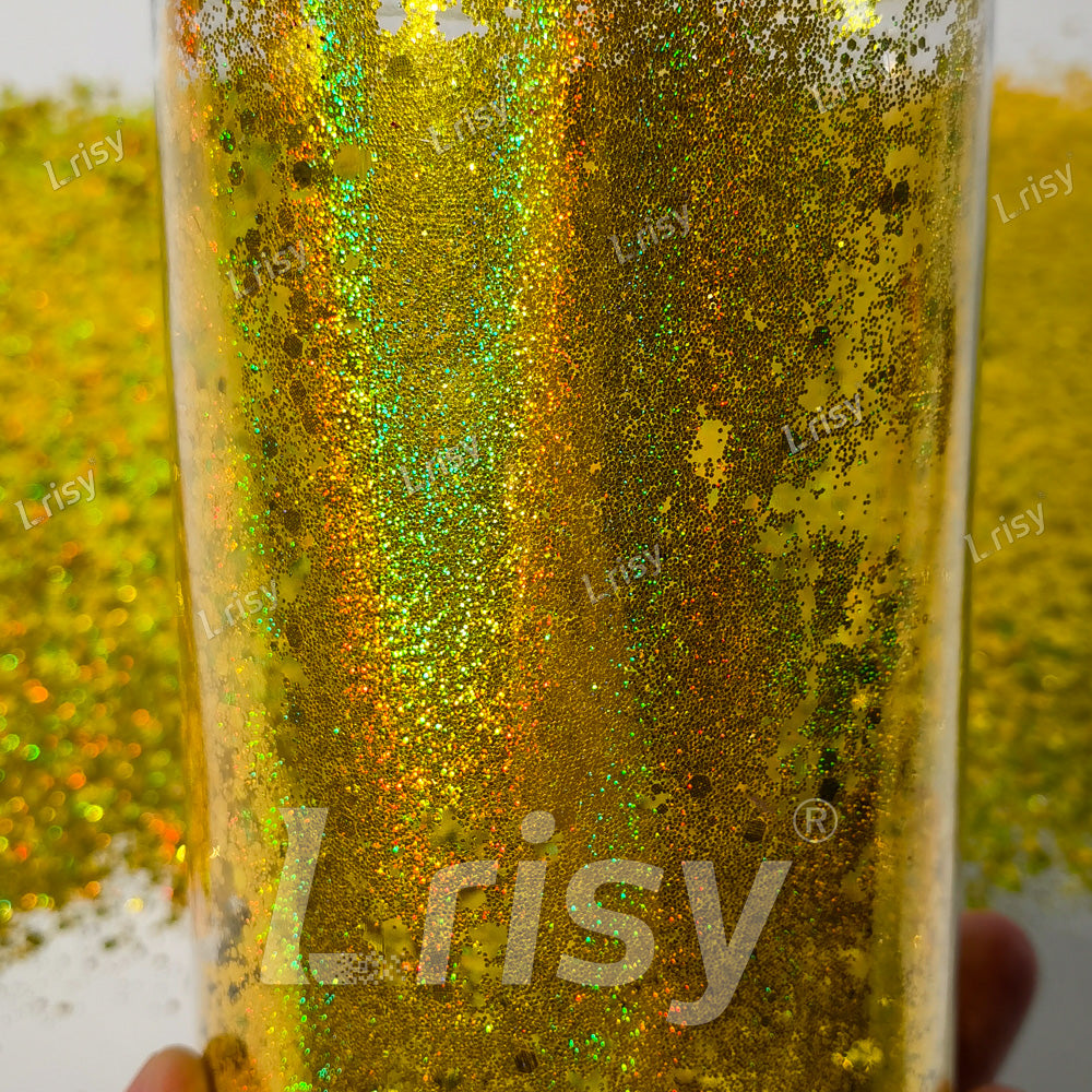 Starlight Holographic Brilliant Gold General Mixed Glitter GLB0210