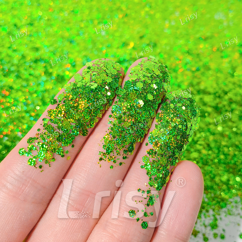 Starlight Holographic Spring Green General Mixed Glitter GLB0612