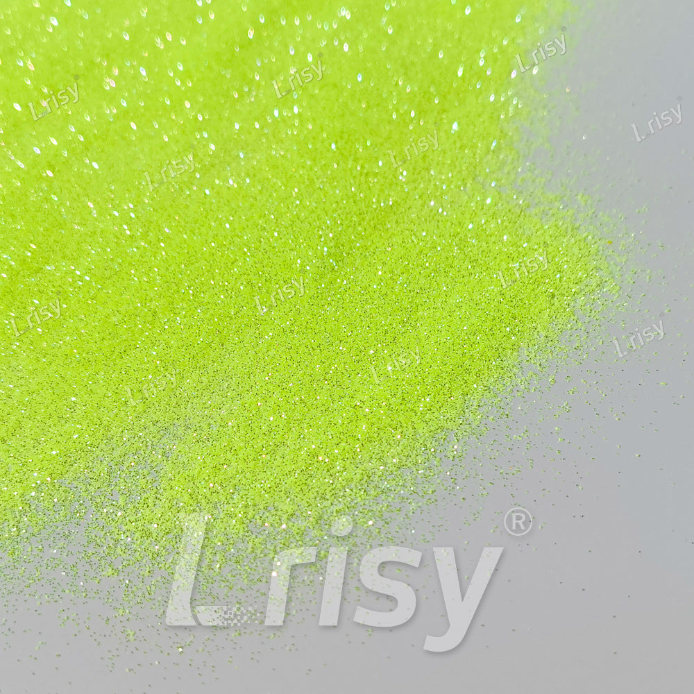 0.2mm Fluorescent Lime Iridescent Fine Glitter BLC23