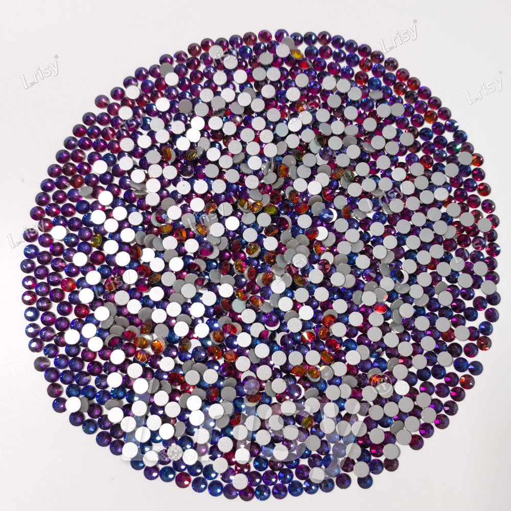 4.6-4.8mm Iridescent Blue To Purple Flat back Rhinestones FBRS033