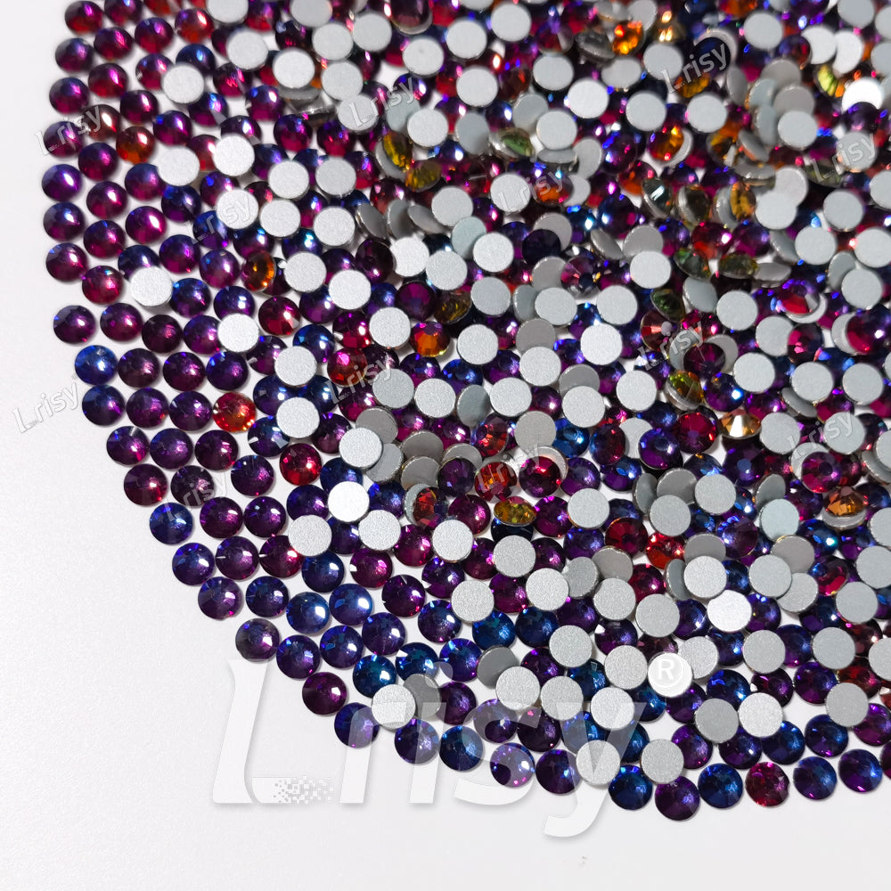 4.6-4.8mm Iridescent Blue To Purple Flat back Rhinestones FBRS033