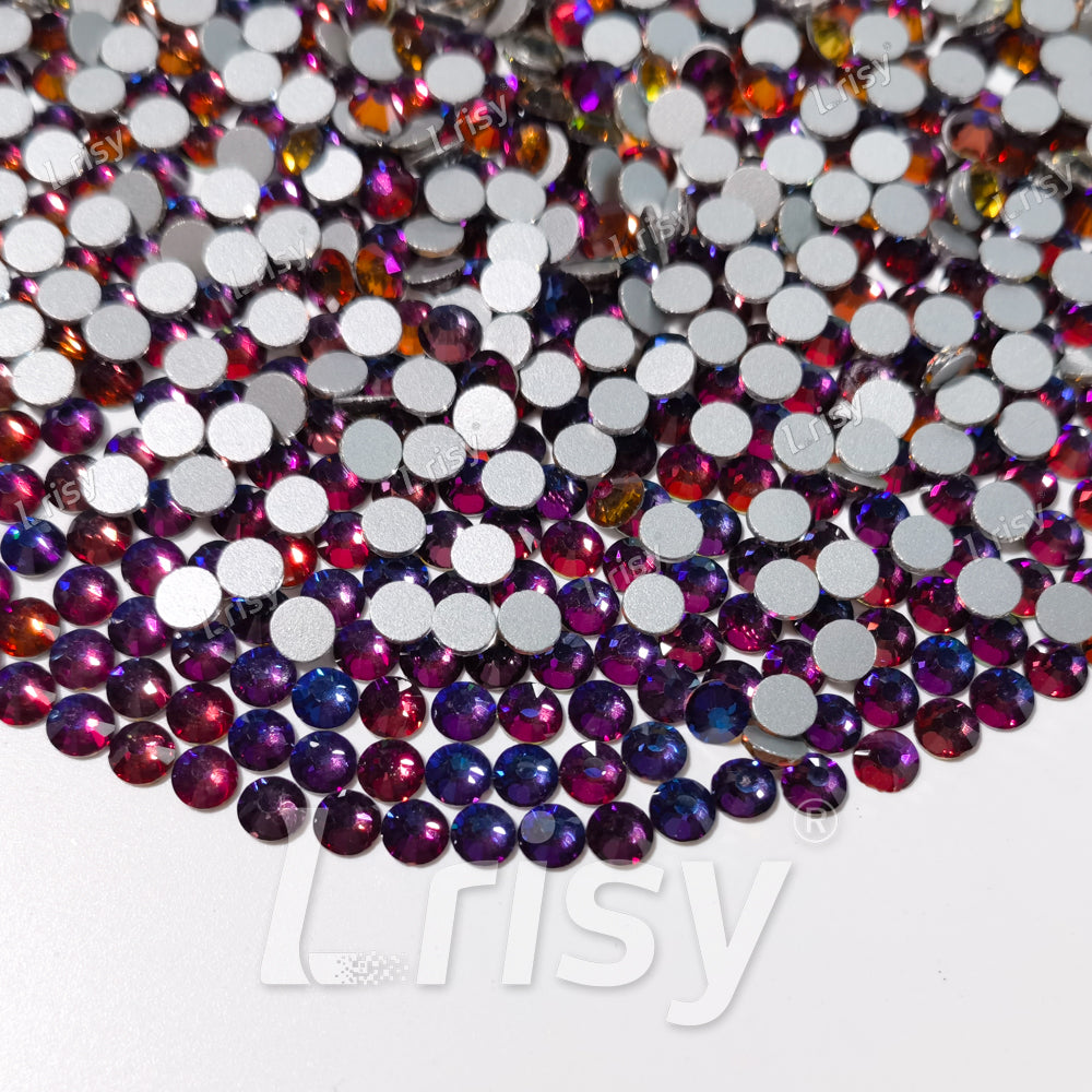 4.6-4.8mm Iridescent Blue To Purple Flat back Rhinestones FBRS033