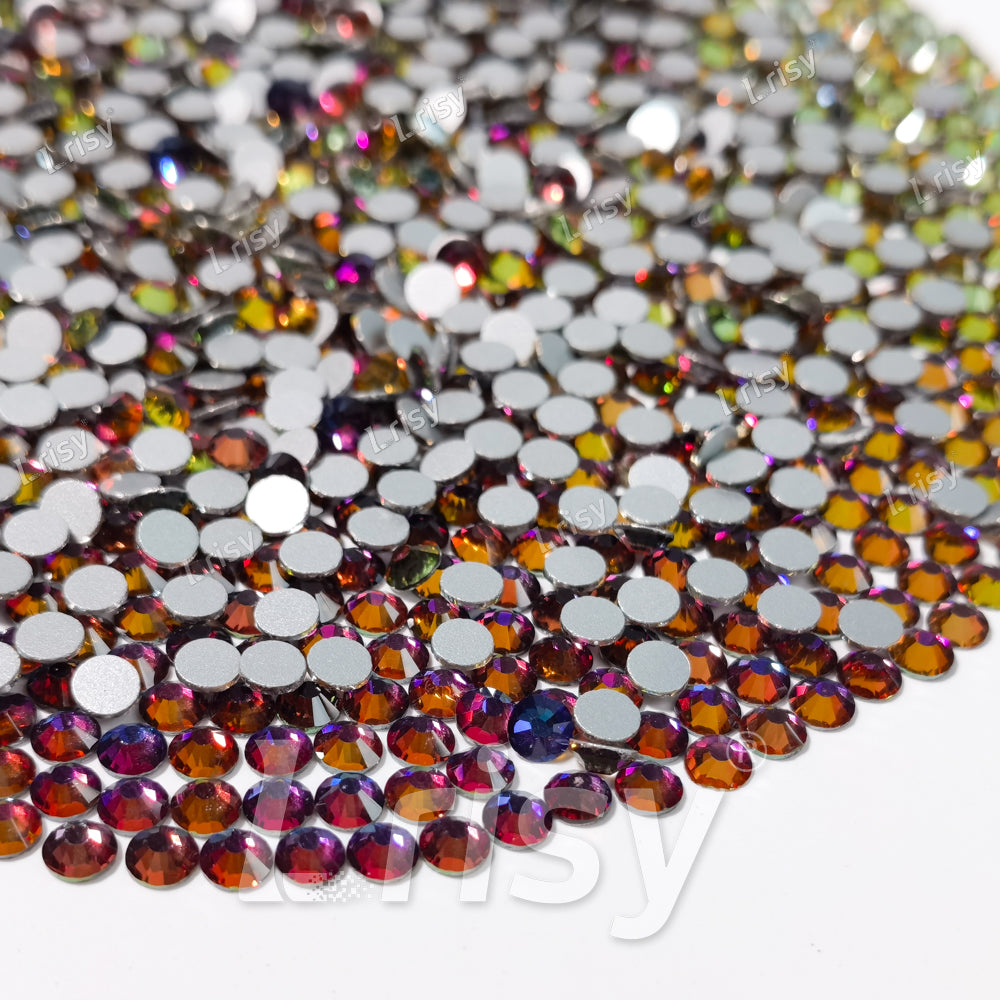 4.6-4.8mm Iridescent Blue To Purple Flat back Rhinestones FBRS033