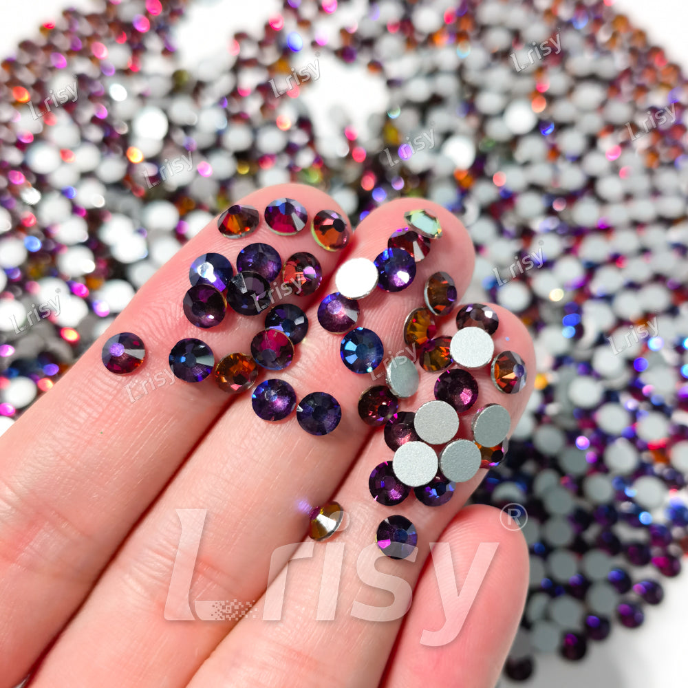 4.6-4.8mm Iridescent Blue To Purple Flat back Rhinestones FBRS033