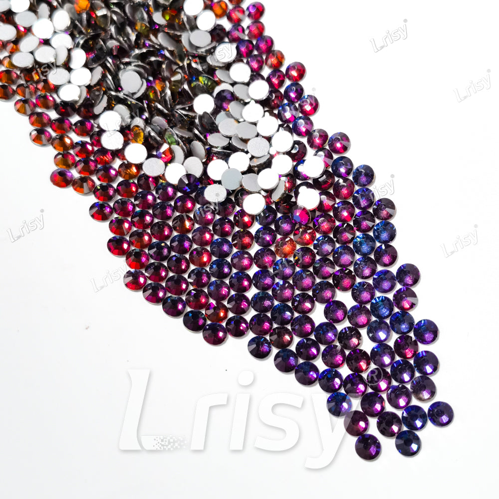 4.6-4.8mm Iridescent Blue To Purple Flat back Rhinestones FBRS033