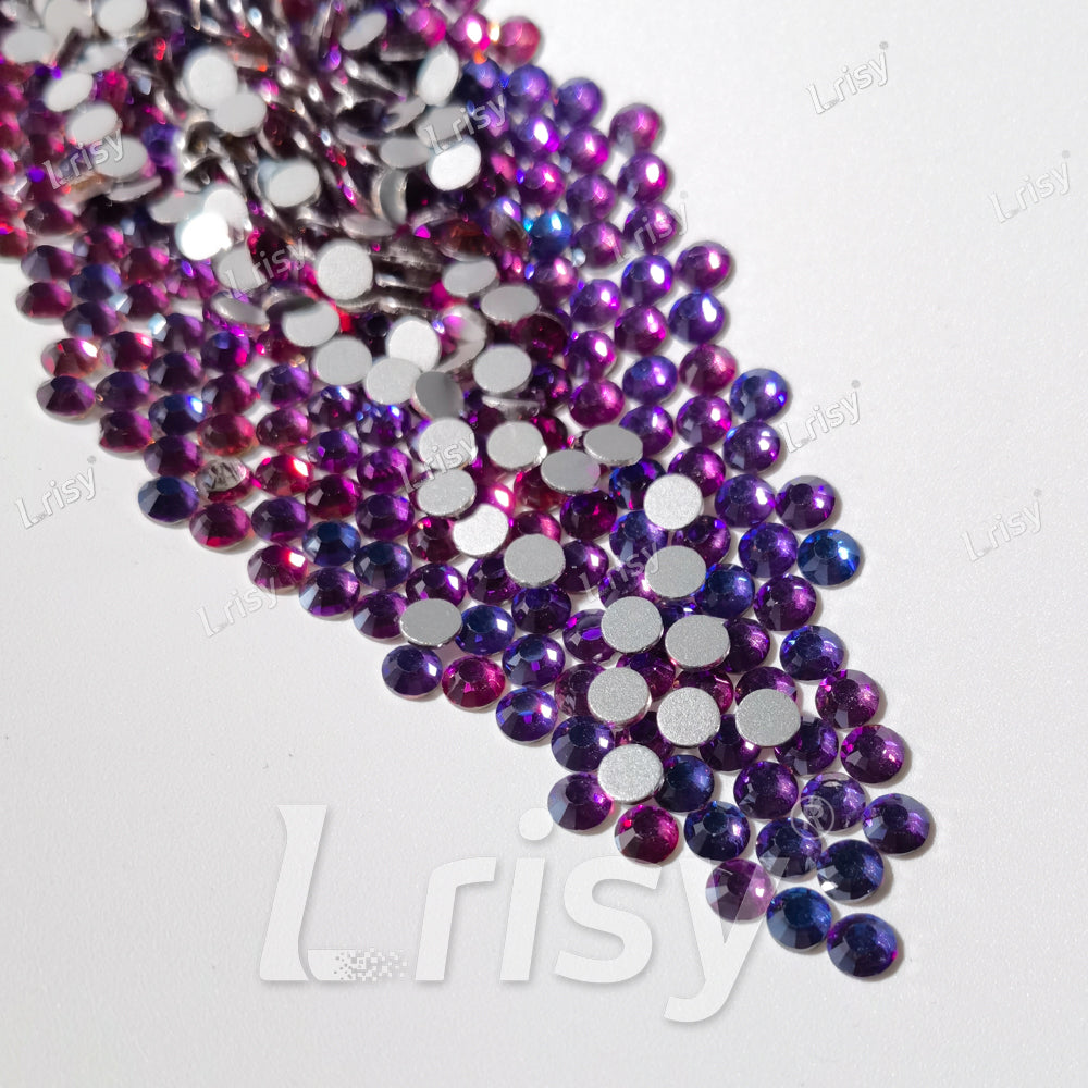 4.6-4.8mm Fuchsia Illusion Blue Flat back Rhinestones FBRS094