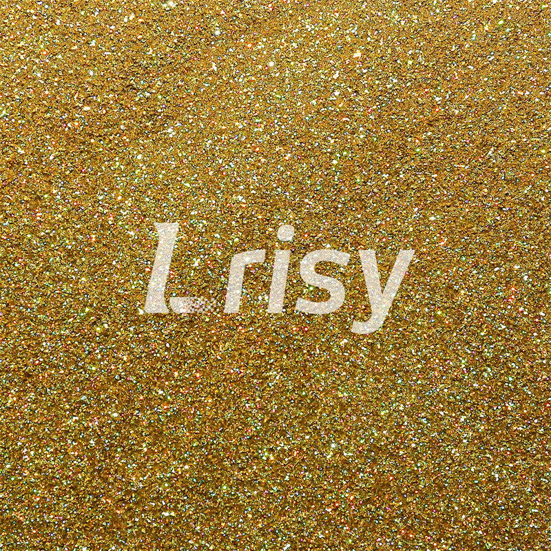 Lrisy Holographic Extra Fine Glitter Powder with Shaker Lid 140g/4.5oz (Ultra Thin Holographic Gold/LB0210)