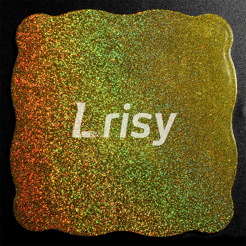 Lrisy Holographic Extra Fine Glitter Powder with Shaker Lid 140g/4.5oz (Ultra Thin Holographic Gold/LB0210)