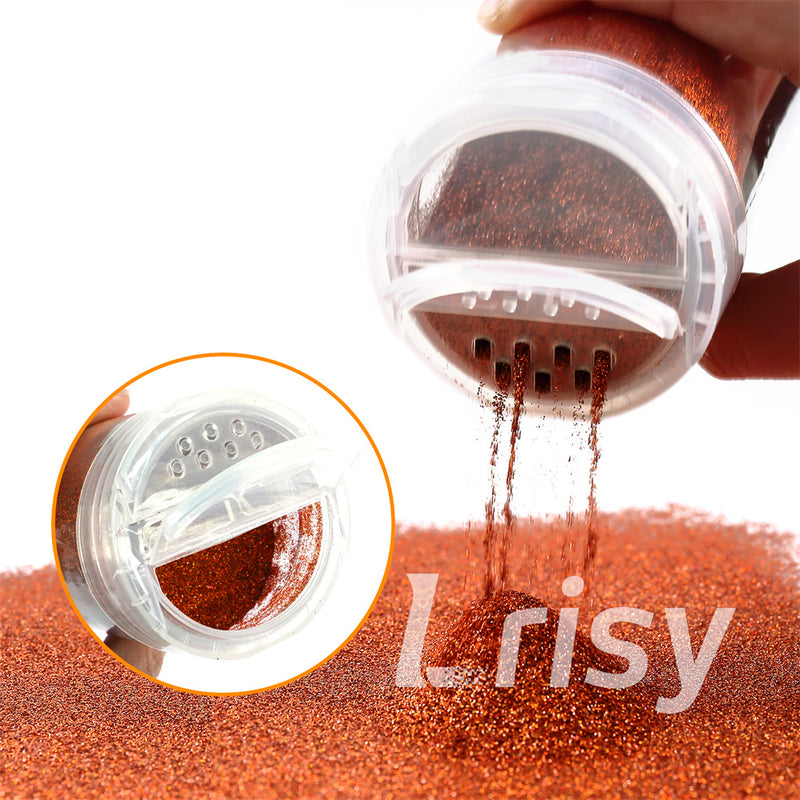 Lrisy Holographic Extra Fine Glitter Powder with Shaker Lid 140g/4.5oz (Ultra Thin Holographic Red Bronze/LB0401)