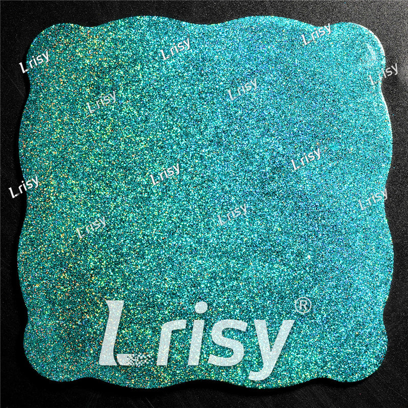 0.2mm Hexagon Shapes Laser Teal Green Glitter LB0702