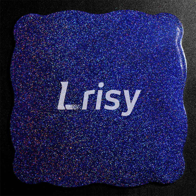 Lrisy Holographic Extra Fine Glitter Powder with Shaker Lid 140g/4.5oz (Ultra Thin Holographic Deep Blue/LB0705)