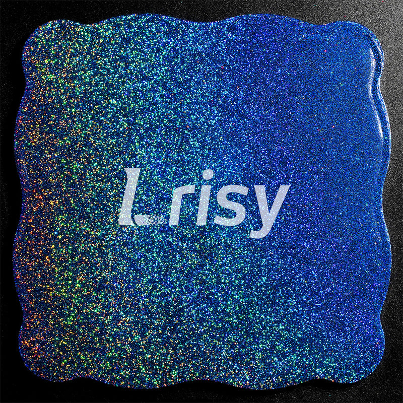 Lrisy Holographic Extra Fine Glitter Powder with Shaker Lid 140g/4.5oz (Ultra Thin Holographic Sea Blue/LB0709)