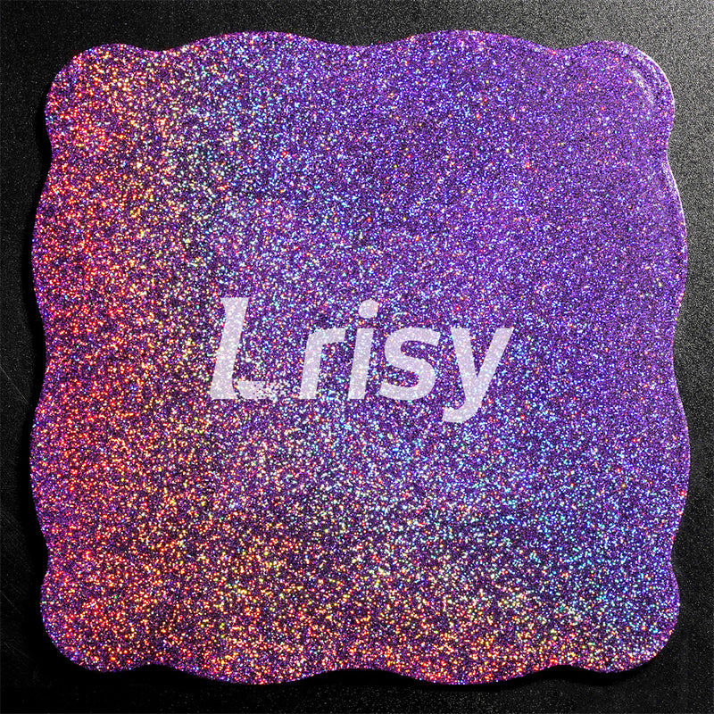 Lrisy Holographic Extra Fine Glitter Powder with Shaker Lid 140g/4.5oz (Ultra Thin Holographic Light Purple/LB0802)