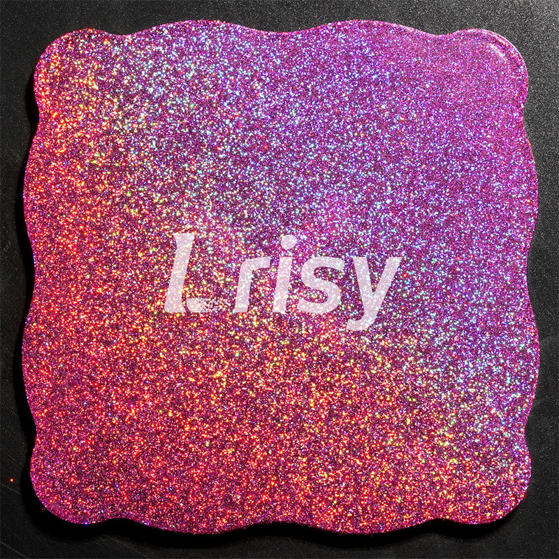 Lrisy Holographic Extra Fine Glitter Powder with Shaker Lid 140g/4.5oz (Ultra Thin Holographic Pink/LB0901)