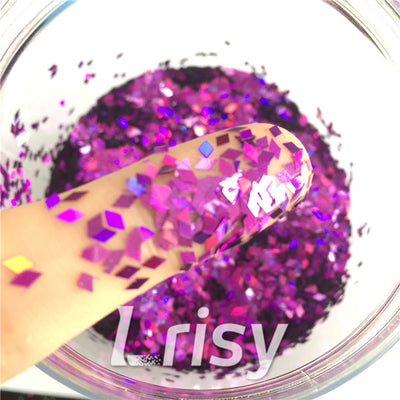 Holographic Purple 2mm Rhombic Shaped Translucent Glitter LB0800