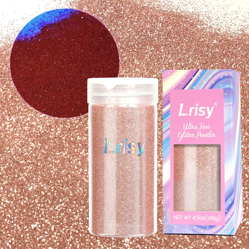 Lrisy 0.2mm Extra Fine Neon Light Punk Metallic Glitter Powder Pearl Pink LR-1612