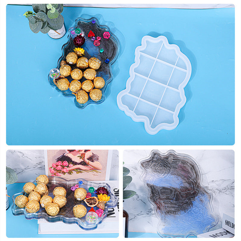 Halloween Style Tray Coaster Silicone Resin Mold