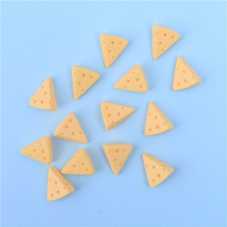 Cheese Slices Playfood Resin Slime Charms Cabochons Ornament DIY Crafts