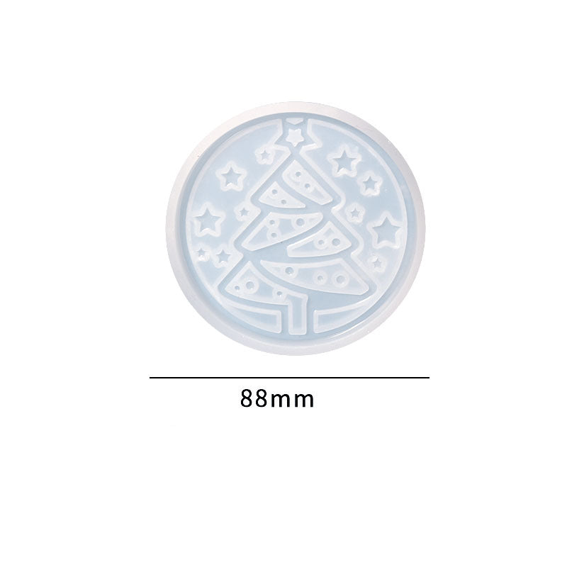 Pack of 2 Christmas Tray Coaster Silicone Resin Mold