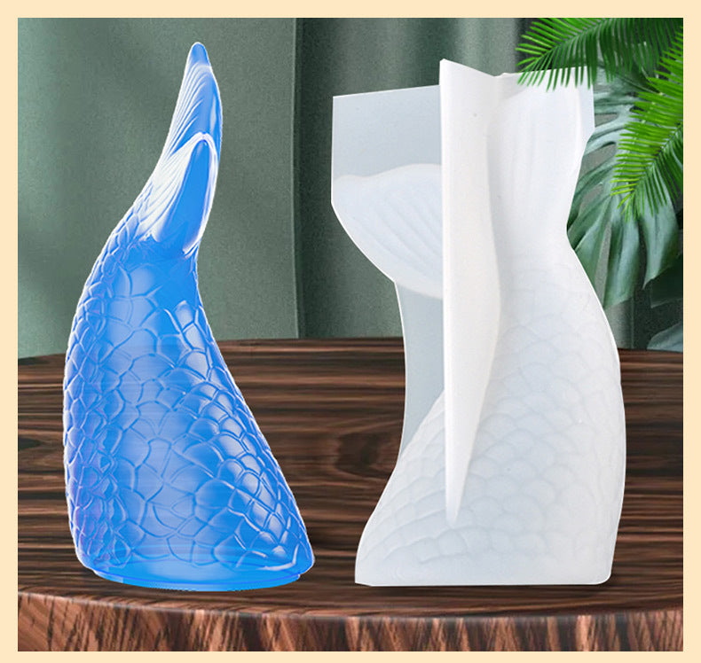 Fish Tail Shaped Silicone Resin Mold M-DGLY-YWB001