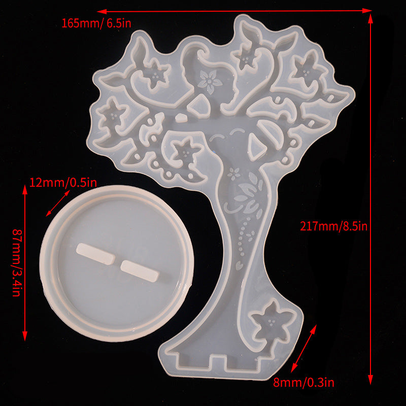 Graceful Girl Decoration Silicone Earring Necklace Shelf Resin Mold M-QZ-BLW002