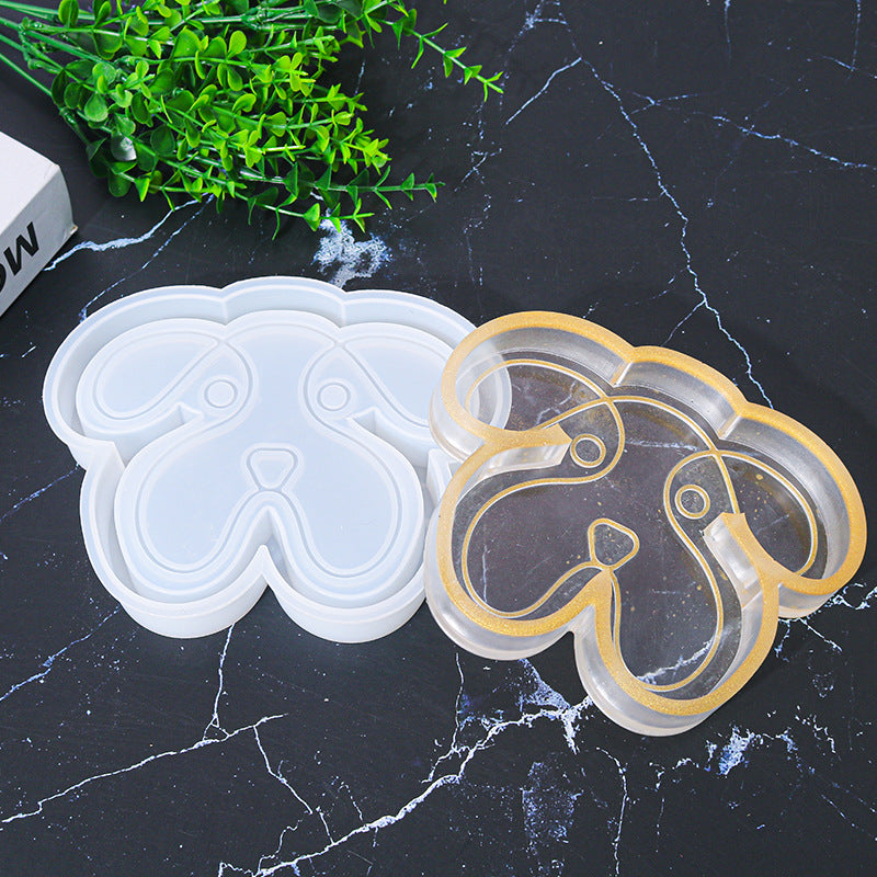 Cartoon Dog Shape Jewelry DIY Storage Box Silicone Mold
