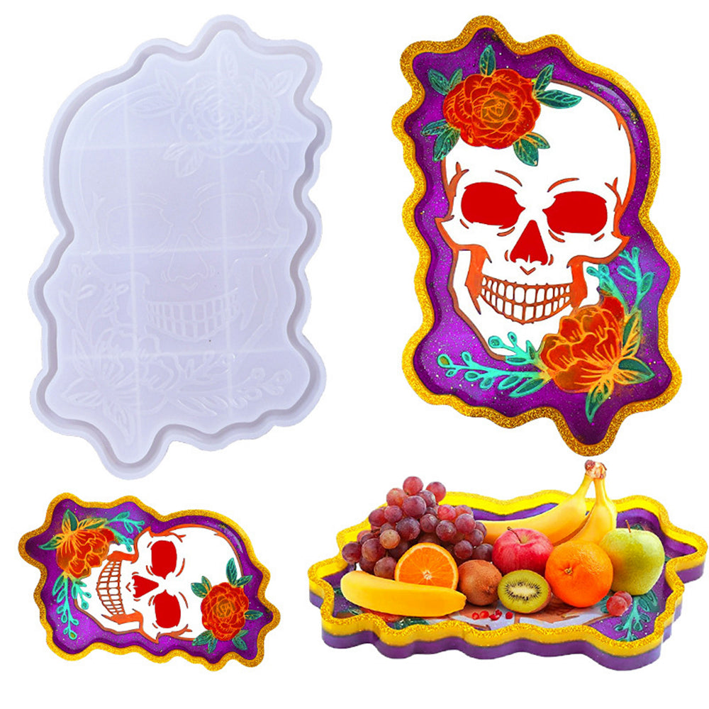 Halloween Style Tray Coaster Silicone Resin Mold