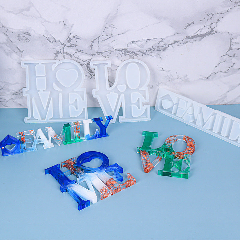 FAMILY Alphabet Decoration Silicone Resin Mold M-DYYY-FAM001