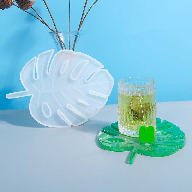 Leaf Shape Coaster Tray Resin Silicone Mold M-DYY-SYD001