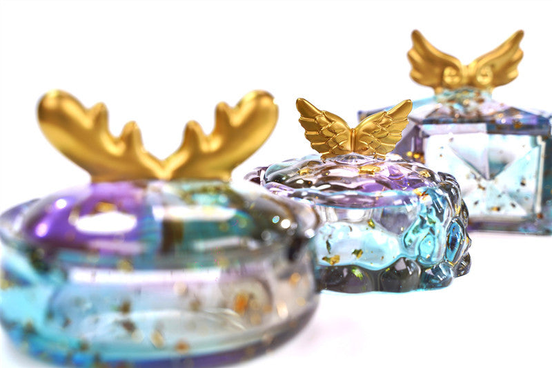Pack of 3 Jewelry Storage Box With Small “Wings” Silicone Resin Mold