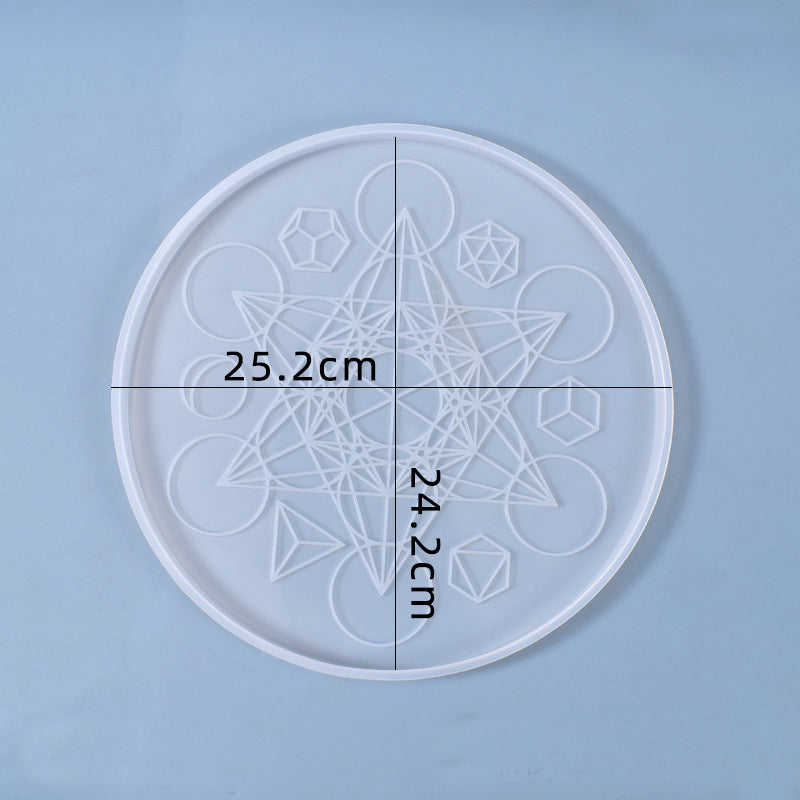 Tarot Cards Coaster Serving Tray Silicone Resin Mold M-YMR-TLD001